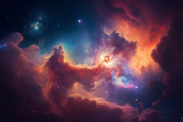 galaxy supernova nebular background of the universe celestial stars in the night sky during a cosmic