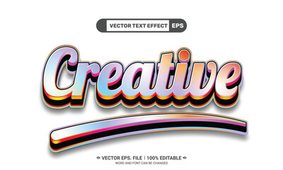 Wall Mural - 3d editable creative vector text effect