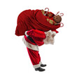 © alphaspirit - santa claus carries a big sack full of presents