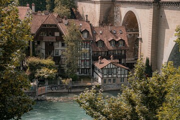 Wall Mural - houses on the big river