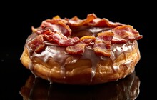 Bacon Maple Donut Created With Generative AI Technology, Ai, Generative
