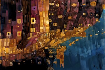 Fototapete - abstract grungy texture illustration digital art 
pattern wallpaper colorful background artwork generative ai