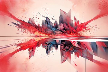 Fototapete - abstract grungy texture illustration digital art 
pattern wallpaper colorful background artwork generative ai
