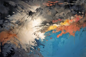 Aufkleber - abstract grungy texture illustration digital art 
pattern wallpaper colorful background artwork generative ai