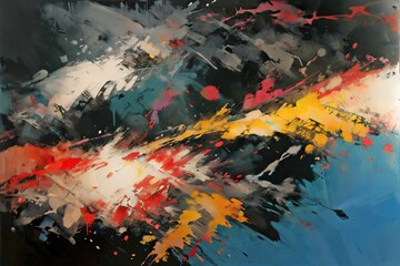 Fototapete - abstract grungy texture illustration digital art 
pattern wallpaper colorful background artwork generative ai

