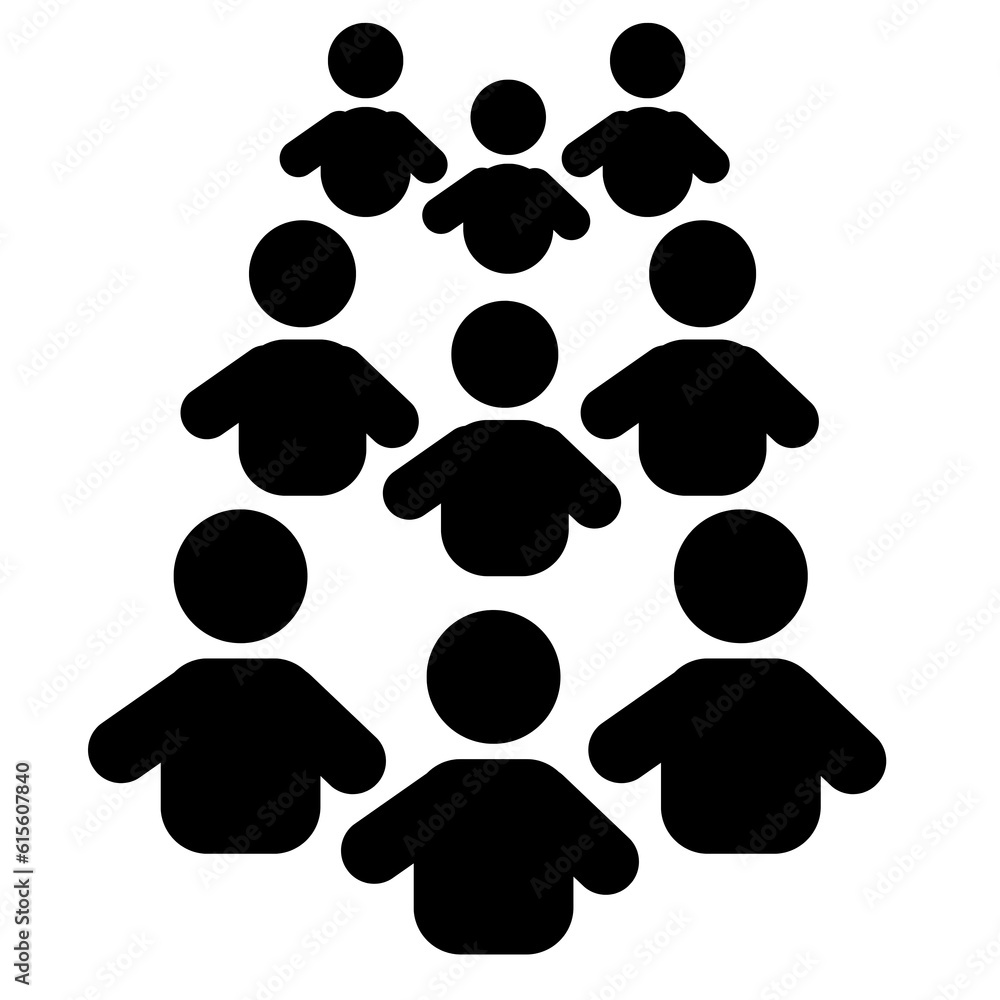 population Icon clipart isolated on transparent background, population ...