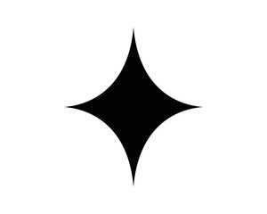 vector sparkle icon. single star, shine symbol, illustration.
