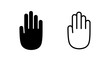 © zo3listic - Hand icon vector. hand symbols. palm