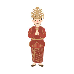 woman wear north sumatra or batak traditional clothes