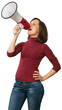 © BillionPhotos.com - Portrait of a Young Woman with Megaphone