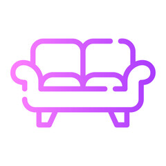 sofa Line Gradient Icon