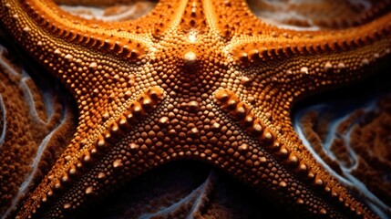 Wall Mural - the textured surface of a starfish, detailed and realistic, generative ai