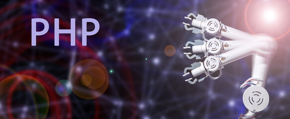 Wall Mural - php a server-side scripting language used for web development and building dynamic websites and web 