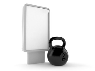 Sticker - Kettlebell with blank billboard