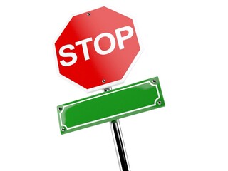 Wall Mural - Stop road sign with blank space