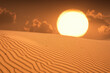 Wüstensand mit scheinender Sonne