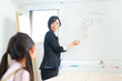 © maru54 - 子どもに向かって授業するスーツ姿の女性