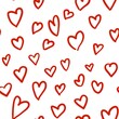 © Anastasiia - abstract red simple hearts on white background endless texture. seamless pattern for wed design