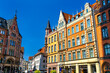 Architecture at the Market Place of Hanover in Lower Saxony, Germany