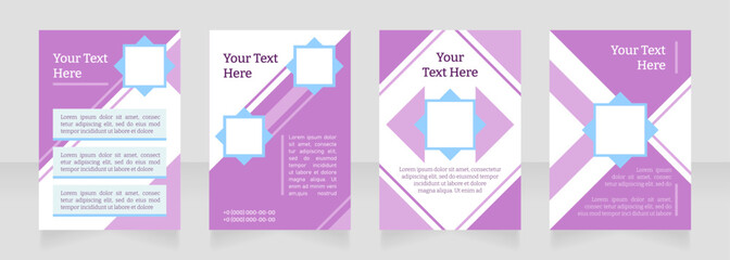 Brand awareness blank brochure layout design. Promote products. Vertical poster template set with empty copy space for text. Premade corporate reports collection. Editable flyer paper pages