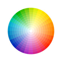 Color Theory. Circular Color Scheme With Warm And Cold Colors. Vector Illustration Of A Color