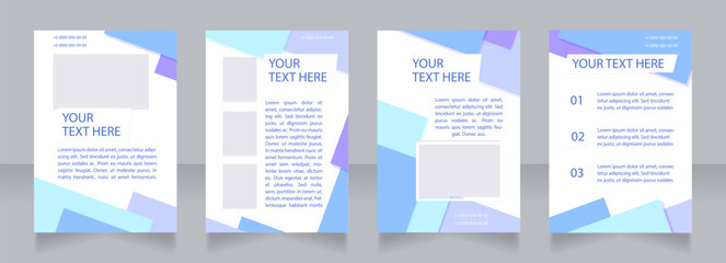 Corporate finance management plan blank brochure layout design. Vertical poster template set with empty copy space for text. Premade corporate reports collection. Editable flyer paper pages
