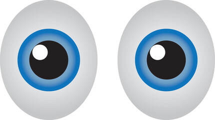 Wall Mural - Eyes emoji. Isolated on white. White eyes emoji icon. Vector