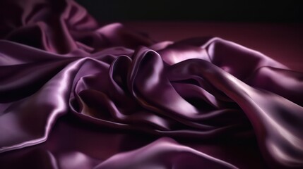 Purple magenta silk satin velvet background. Beautiful fabric wallpaper background. Generative AI.