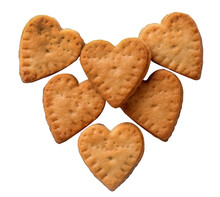 Heart Shaped Cookies Isolated, Ai Generative