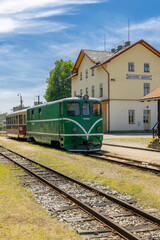 Wall Mural - Narrow gauge railway Jindrichuv Hradec to Nova Bystrice, station Nova Bystrice, Czech Republic