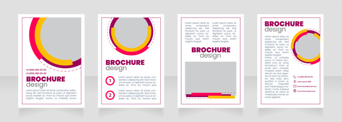 Promotion strategy blank brochure layout design. Marketing agency. Vertical poster template set with empty copy space for text. Premade corporate reports collection. Editable flyer paper pages