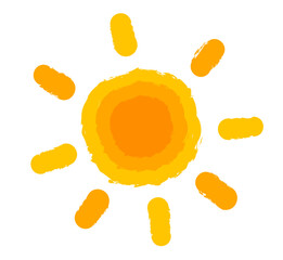 Wall Mural - sun doodle painting.