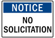 No soliciting warning sign and labels no solicitation