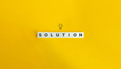 Wall Mural - solution word and concept image.