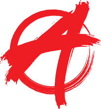 Anarchy Sign On White Background