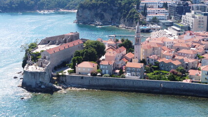 Wall Mural - Budva, Montenegro. Aerial view.