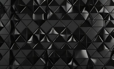  Abstract geometric black triangle pattern on a surface background. Generative AI