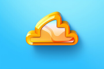 Fototapete - A visually appealing vector illustration of a cloud server download icon in a vibrant and modern style. Generative AI technology.