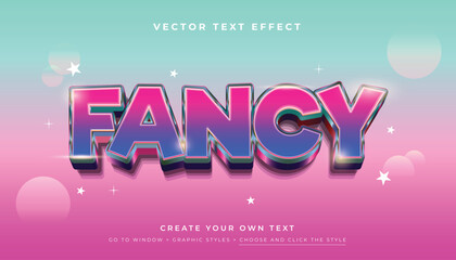 Wall Mural - fancy glossy shine 3d editable text effect, suitable for promotion, product, headline