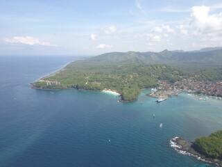 Wall Mural - Blue lagoon, Bali, Indonesia. Aerial view.