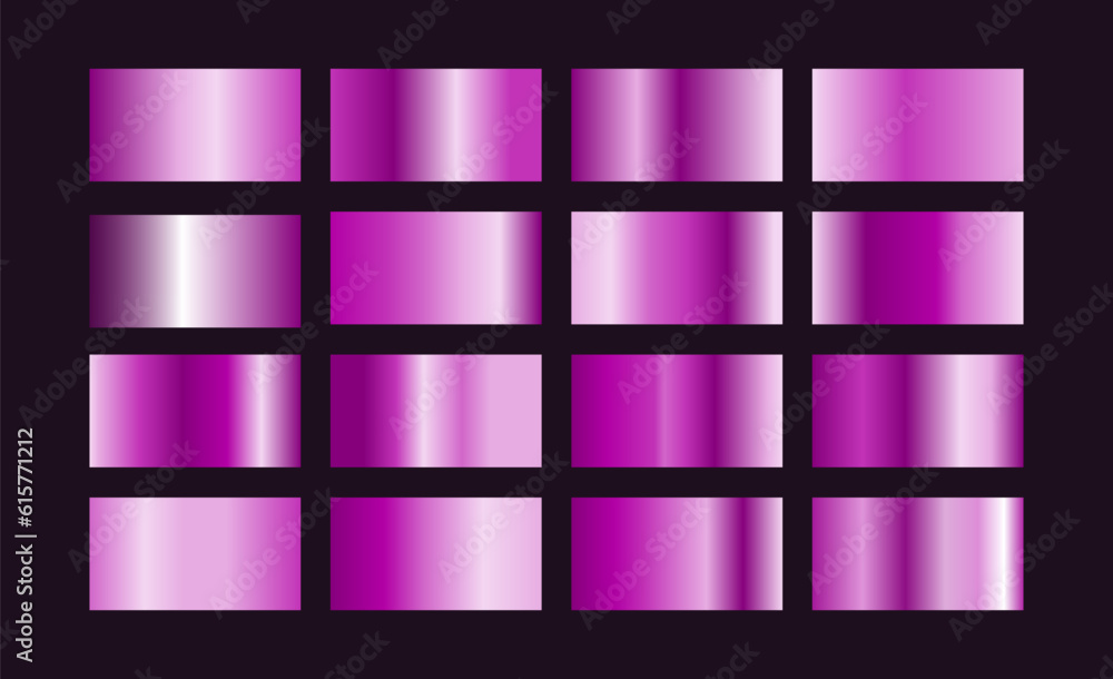 gradient color metal palette swatches palette set design	
