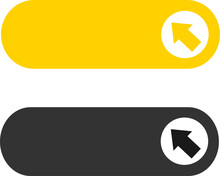 Click Here Button With Arrow Pointer Clicks Icon.Web Button With Arrow Pointer Action. Click Here, UI Button Concept. Replaceable Vector Design.