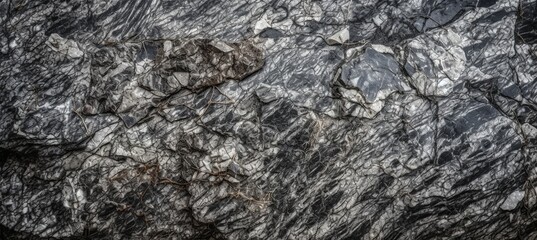 Wall Mural - rock stone black gray surface background. generative ai technology.