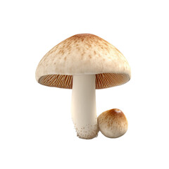 Wall Mural - mushroom (vegetable ingredient) isolated on transparent background cutout 