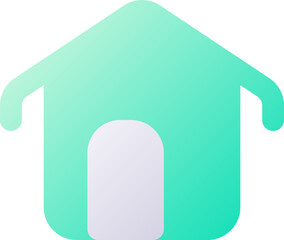 Poster - House pixel perfect flat gradient two-color ui icon. Homepage button. App interactive element. Simple filled pictogram. GUI, UX design for mobile application. Vector isolated RGB illustration