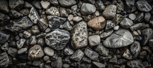 Wall Mural - natural rocks pebbles background. generative ai technology.