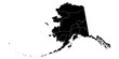 Alaska state map with boroughs. Vector illustration.