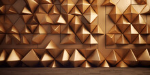 Elegant 3D Copper Pattern On Wooden Background",
"Modern Abstract Copper Geometric Art On Textured Wood"Generative With Ai