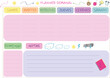 © Giselle - Planner semanal, Agenda semanal, Organizador, diario, notas, template. Organizador semanal en español.
