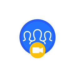 Sticker - group video call icon for web